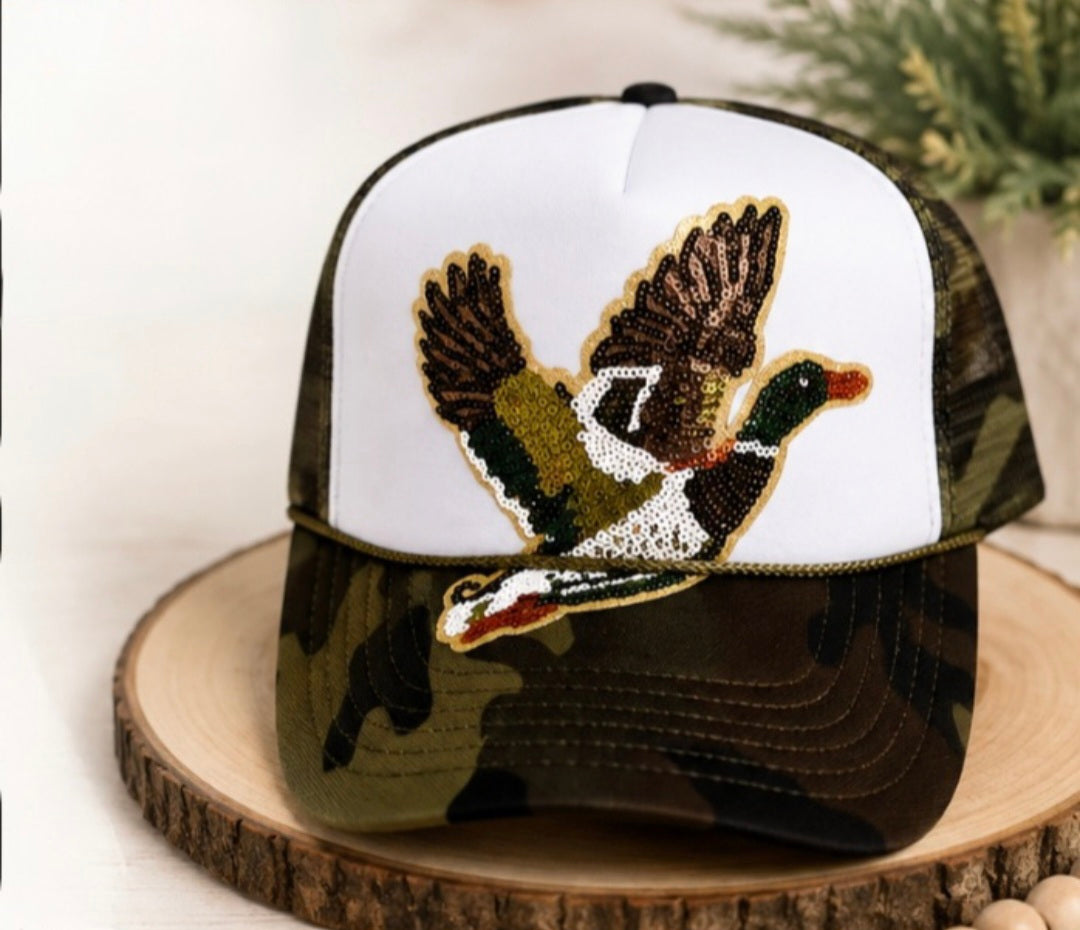 Sequin Mallard Trucker Hat