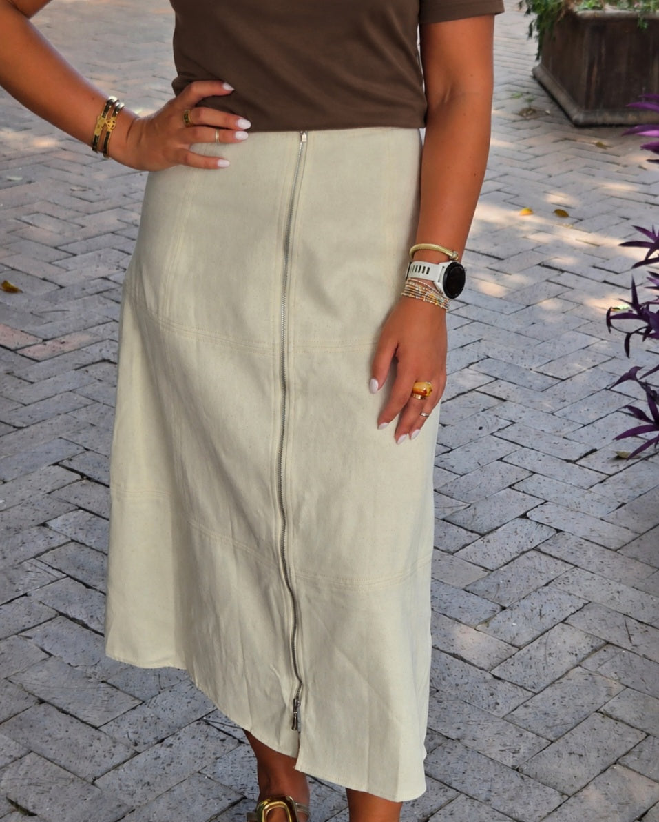 Ivory Avenue Midi Skirt