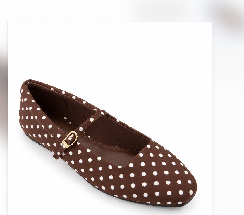 Polka Dot Mary Jane Flats