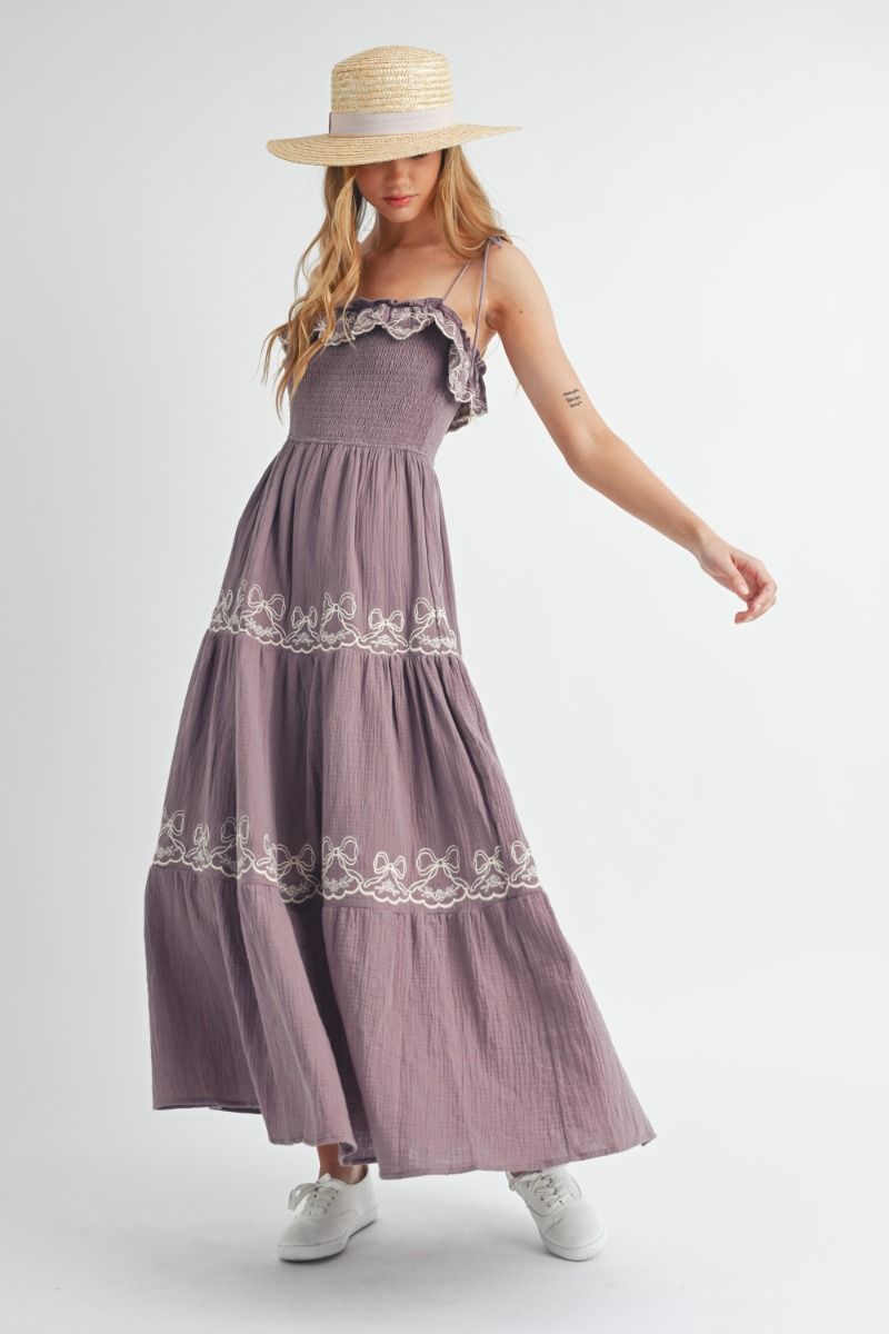 Believe in Me- Embroidered Maxi Dress