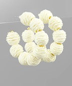 Raffia Ball Hoops