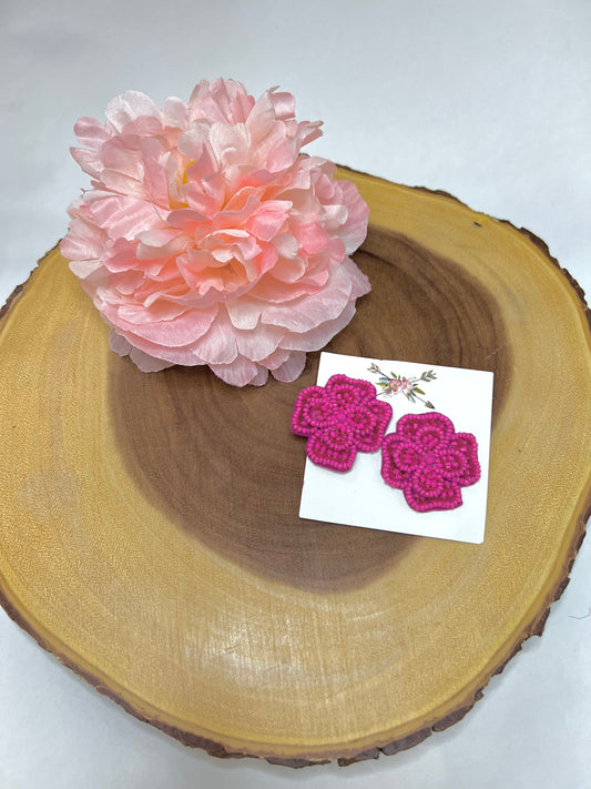 Beaded Flower Earrings