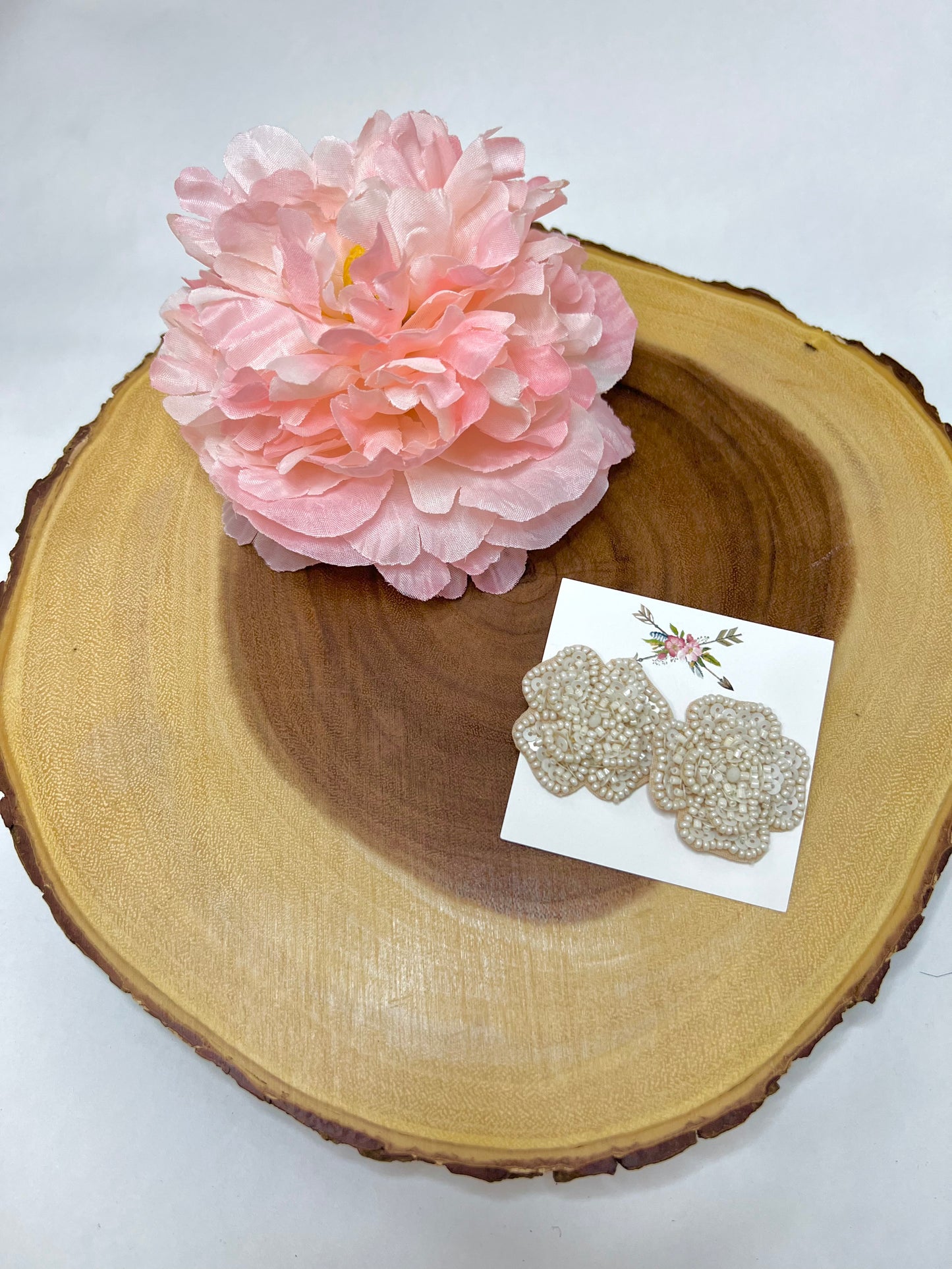 Beaded Flower Earrings