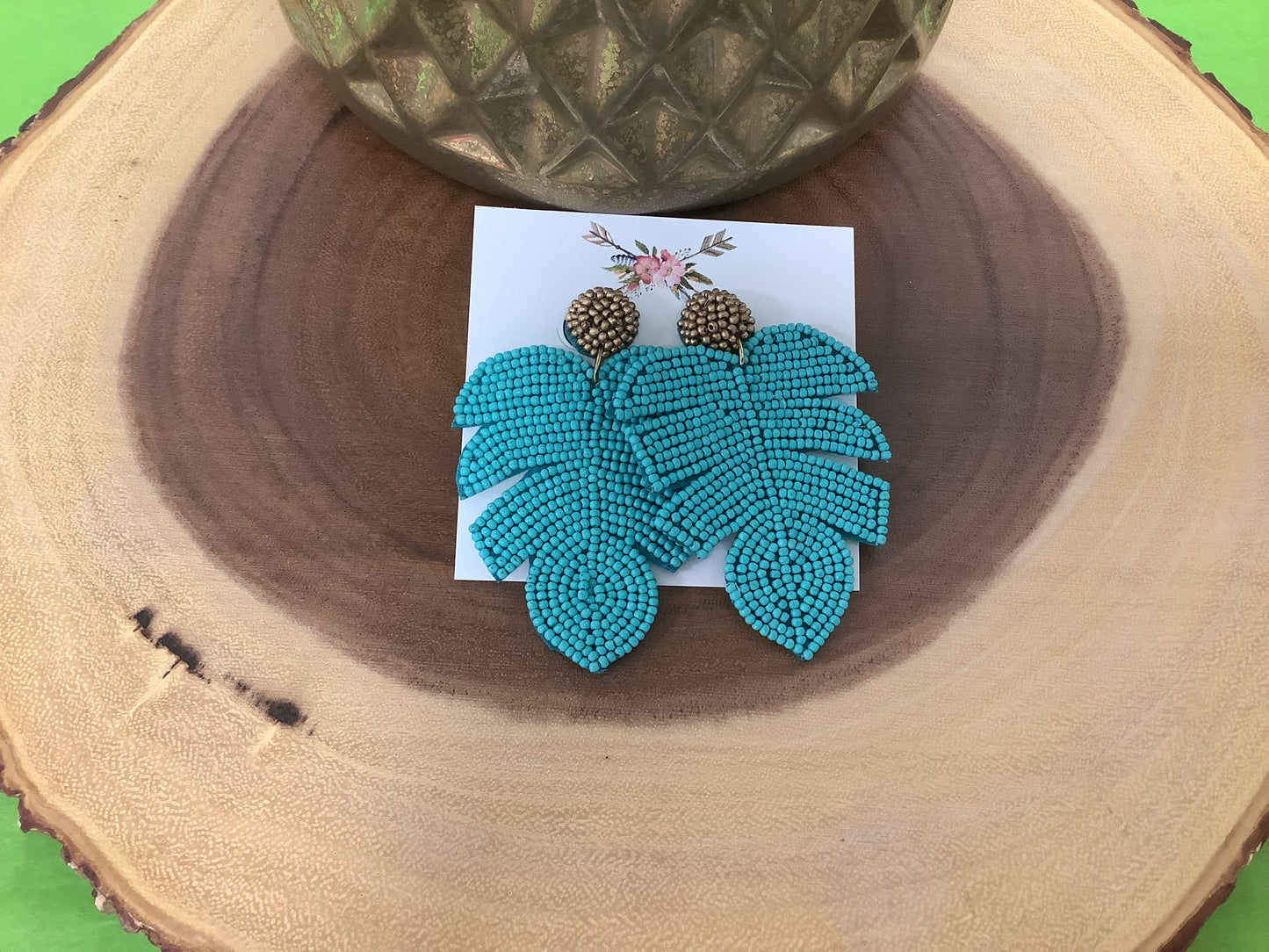 Tropical Leaf Earrings