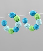 Raffia Ball Hoops