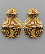 Two-Toned Bead Disc Earrings