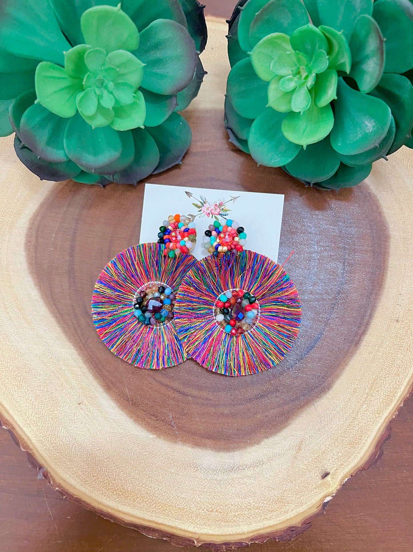 Bead & Fringe Earrings